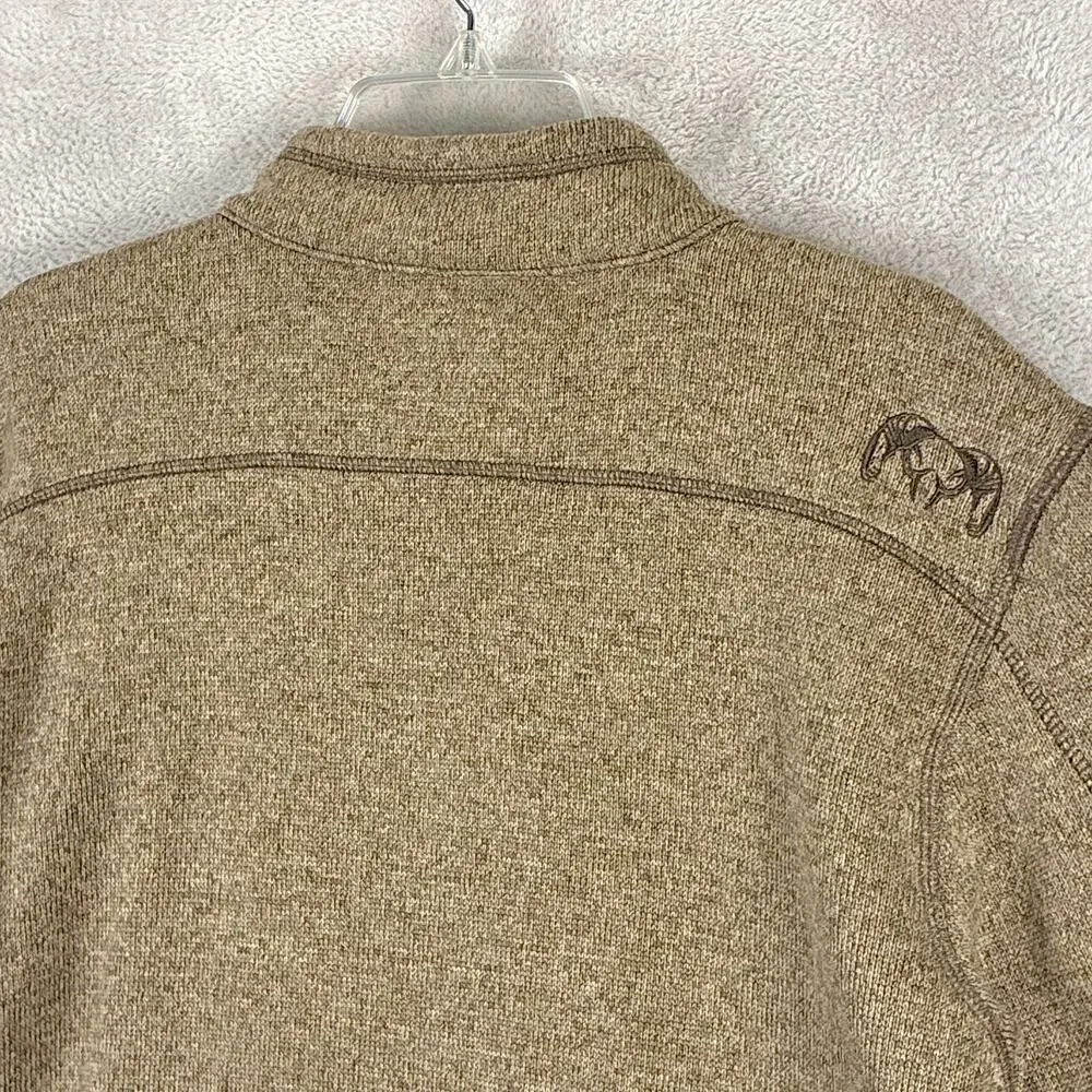 Kuiu Sweater Mens L Brown Fleece Base Camp Full Zip Hunting Outdoors Hiking